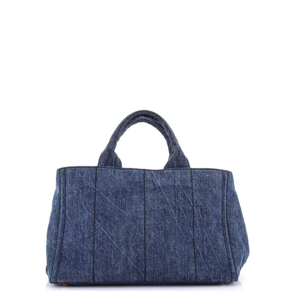 Prada Medium Canapa Convertible Tote Denim - Picture 3 of 6